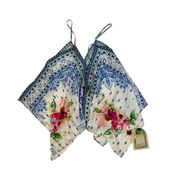 NWT Aratta Cyrena Secret Garden Floral Handkerchief Sleeveless Tank Top - M - Picture 3 of 6